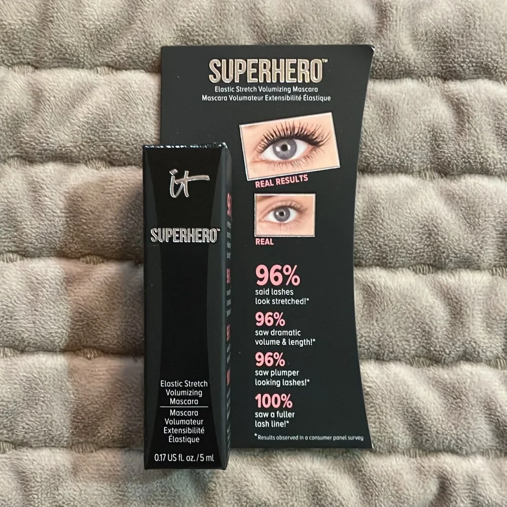 Brand New IT Cosmetics Superhero Mascara & Makeup Bag